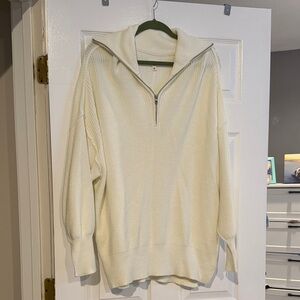 Aerie Cream V-Neck Sweater
